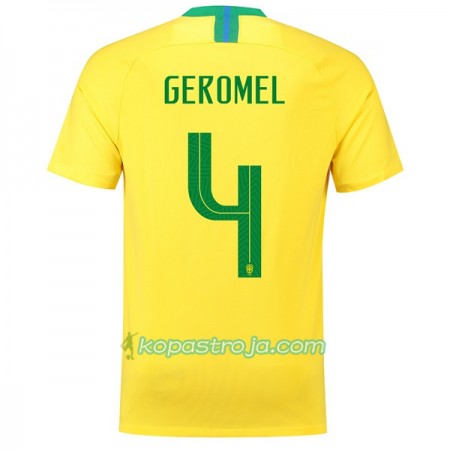 Billiga Fotbollströjor Brasilien Geromel 4 VM 2018 Hemma tröja